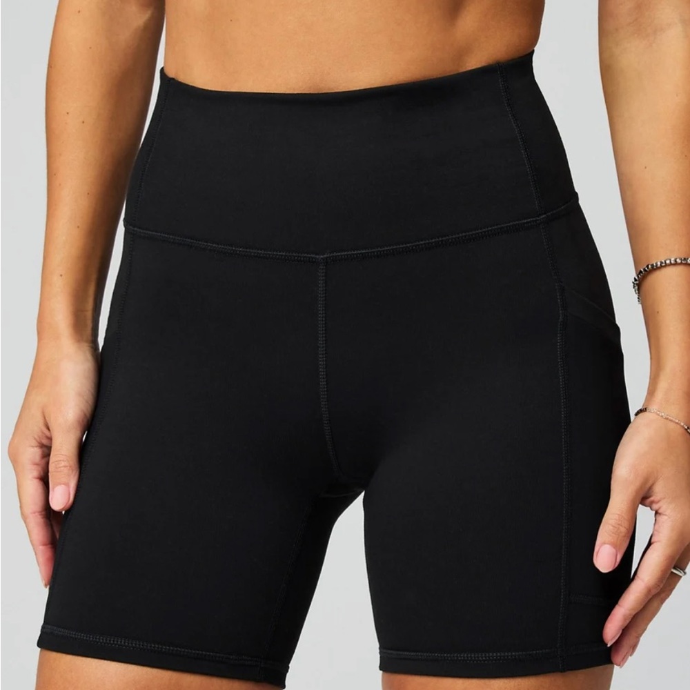 High-Waisted Black Women's Biker Shorts